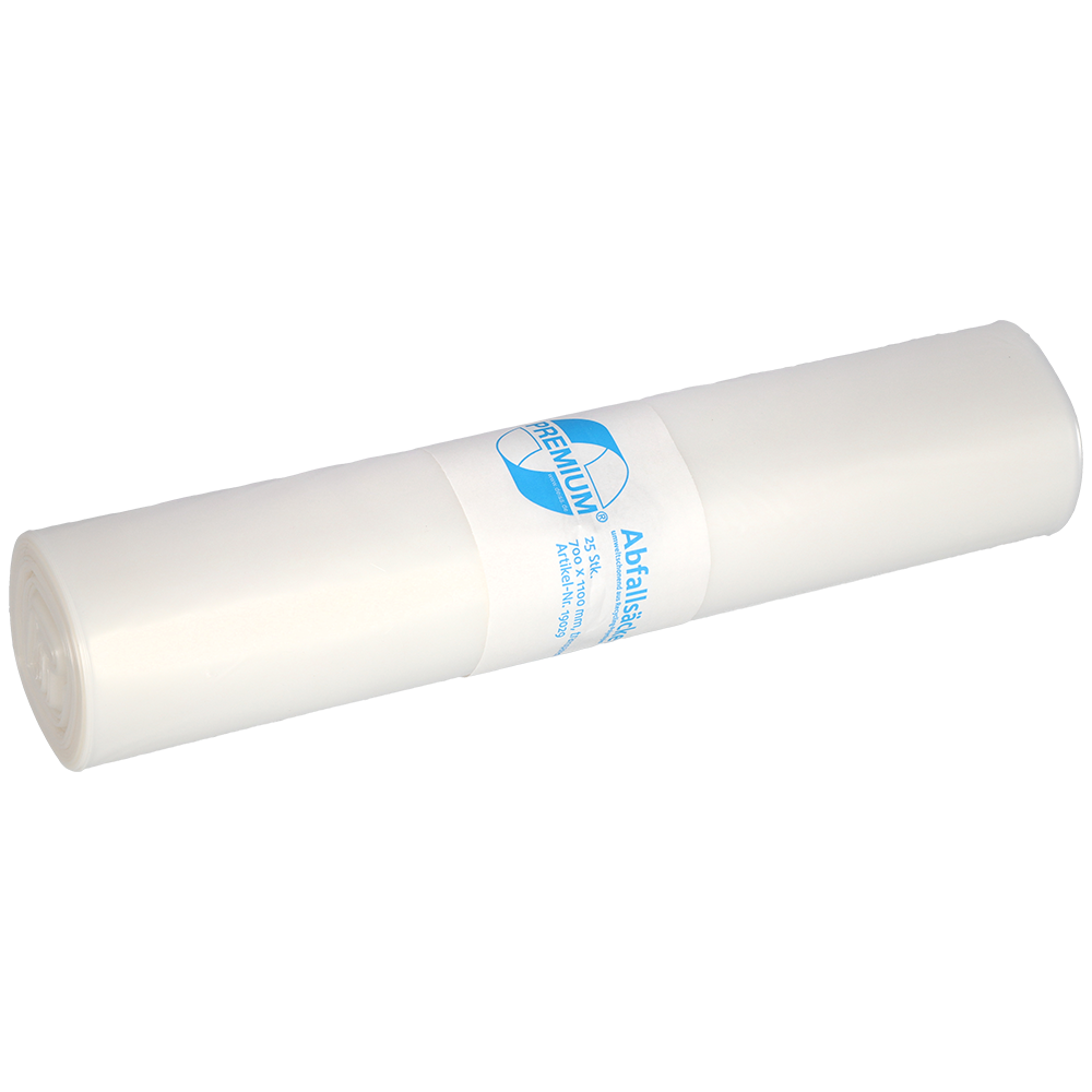 PREMIUM MÜLLSÄCKE, LDPE, 120 L, TRANSPARENT