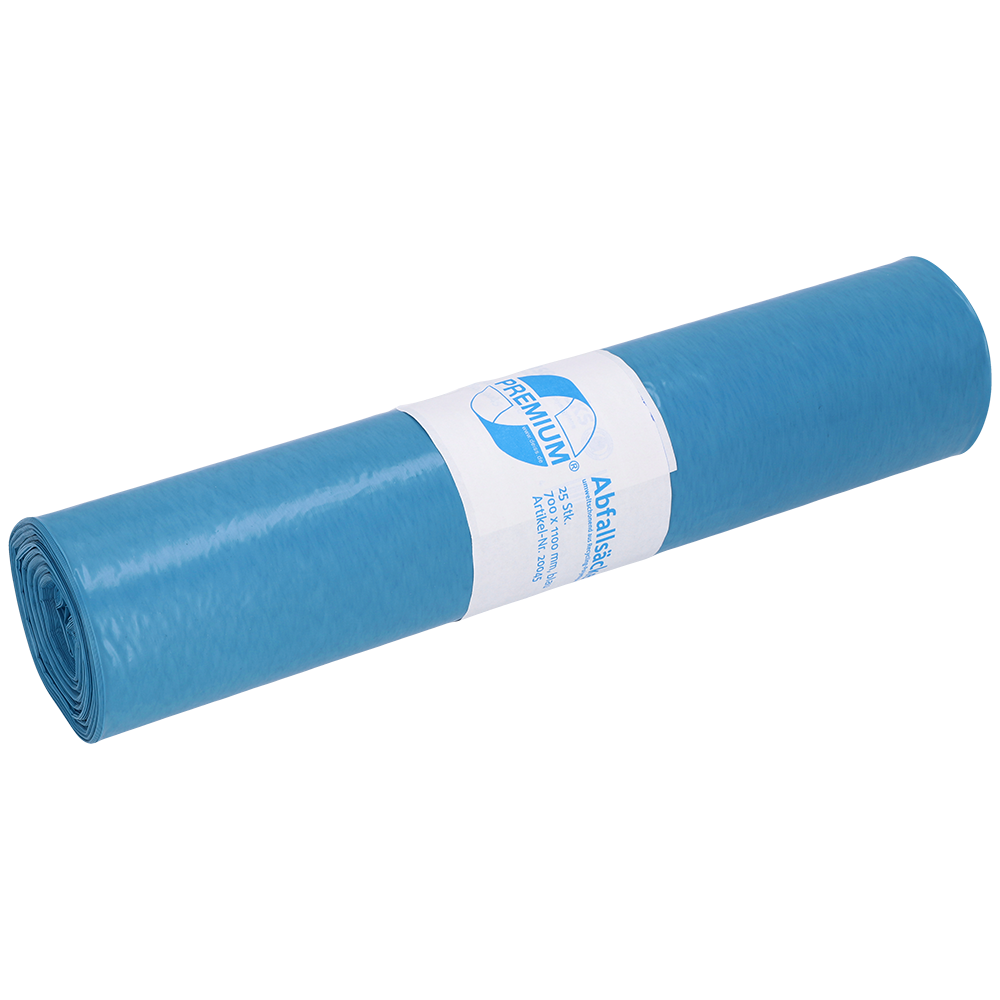 PREMIUM MÜLLSÄCKE, LDPE, 120 L, BLAU