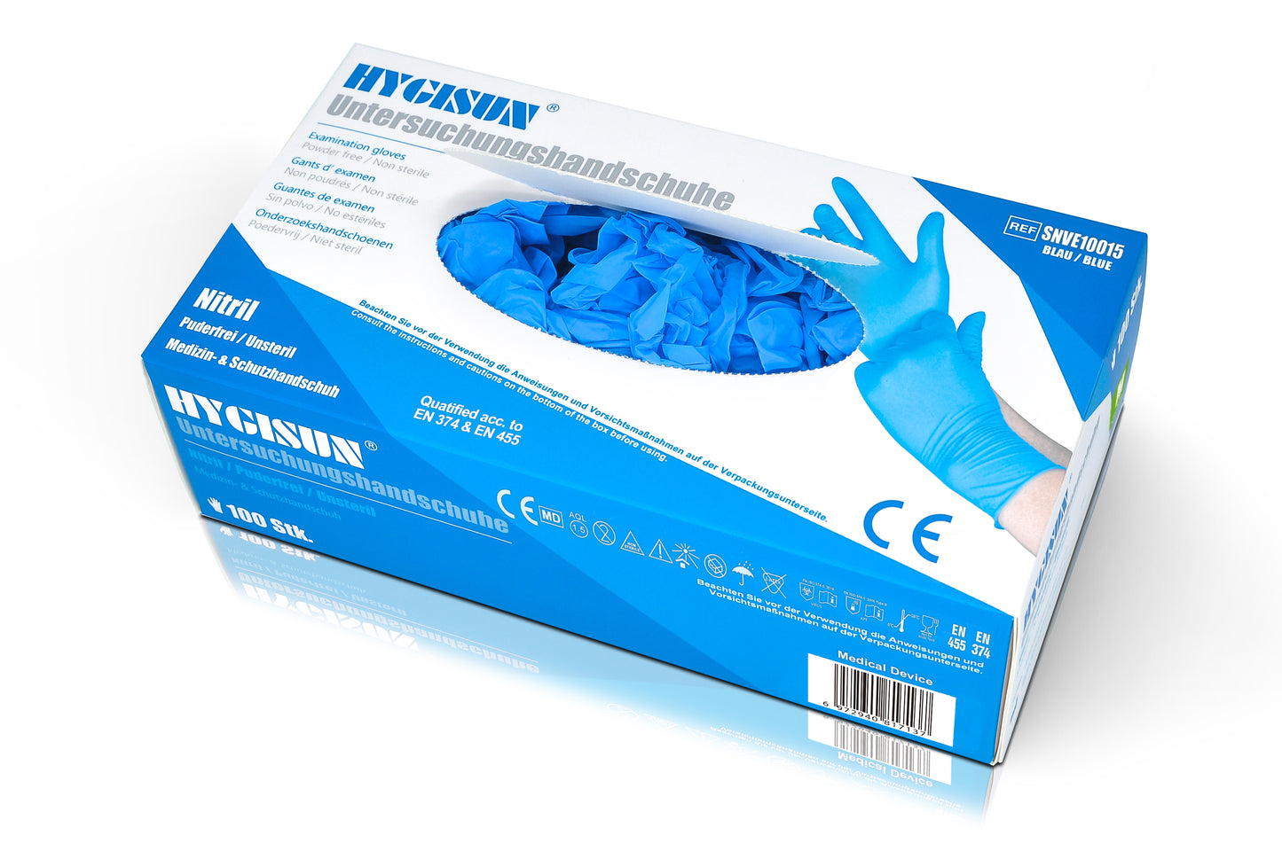 Nitrilhandschuhe, blau, puderfrei, INTCO