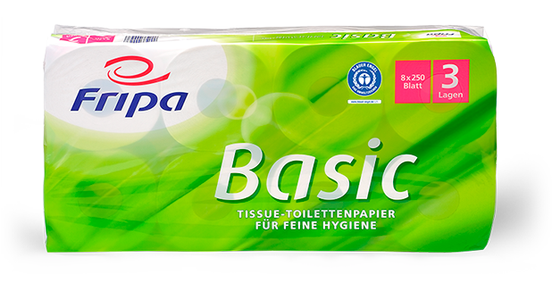 Basic Toilettenpapier, 2-lagig, 250 Blatt
