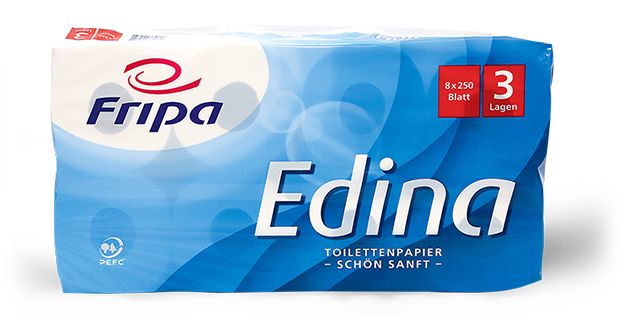 Edina® Toilettenpapiere, 2-lagig, 400 Blatt