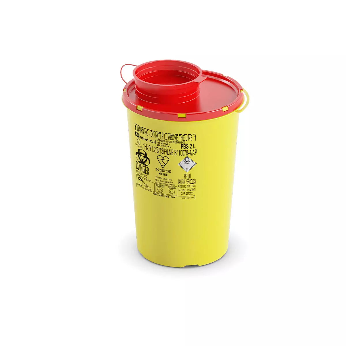 CP Kanülen-Entsorgungsbox, 2 l, mit Tragehenkel, geruchsicher, auslaufsicher