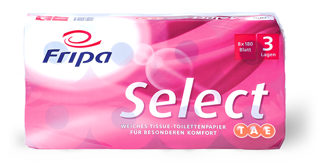 Fripa Select Toilettenpapiere, 3-lagig, 250 Blatt