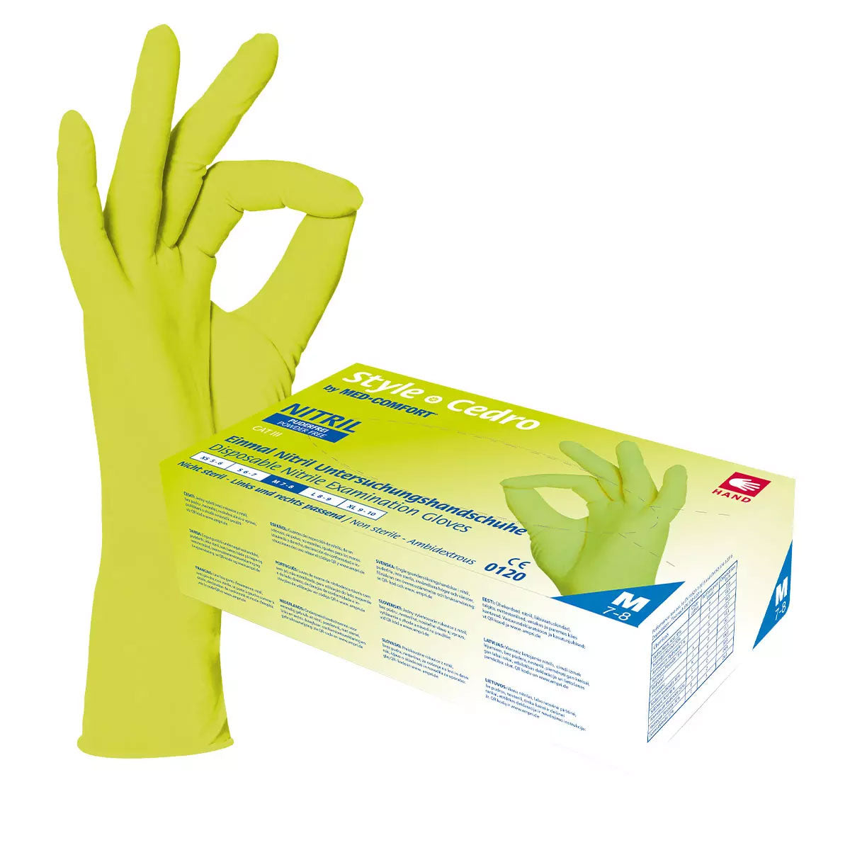 Nitrilhandschuhe, cedro, grün, puderfrei, Style cedro by Med-Comfort