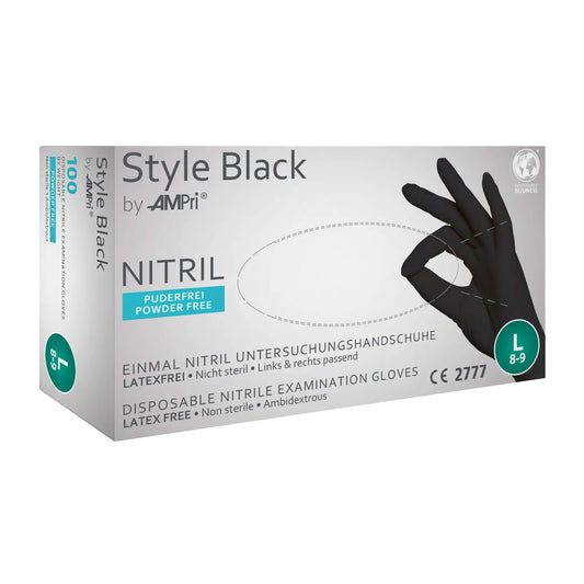 Nitrilhandschuhe, schwarz, puderfrei, Style Black by Med-Comfort