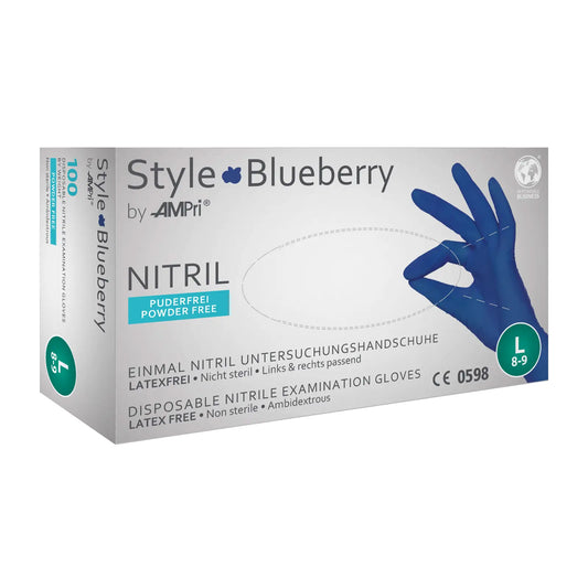 Nitrilhandschuhe, dunkelblau, blau, puderfrei, Style blueberry by Med-Comfort