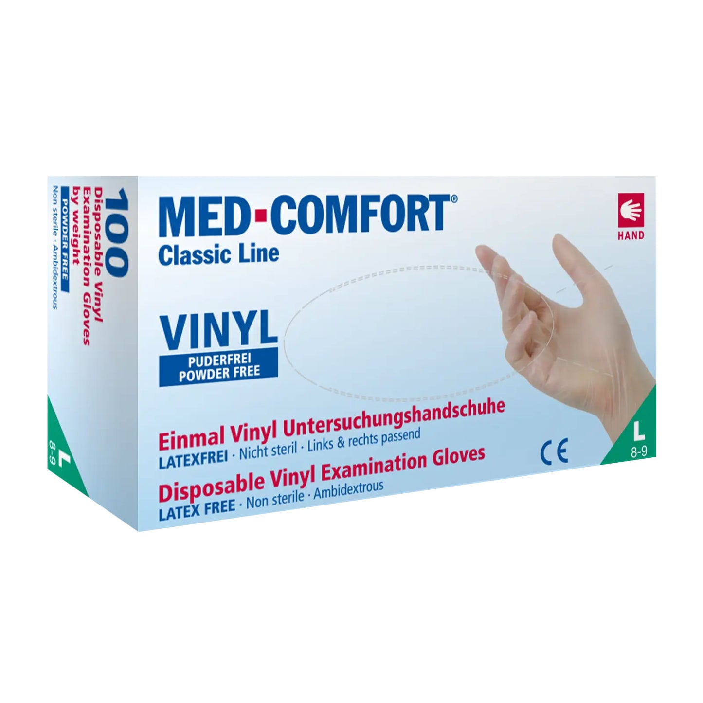 Vinylhandschuhe, weiß, puderfrei, Med-Comfort