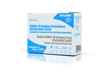 Hygisun COVID-19 Antigen Schnelltest Speichel mit CE laienzulassung