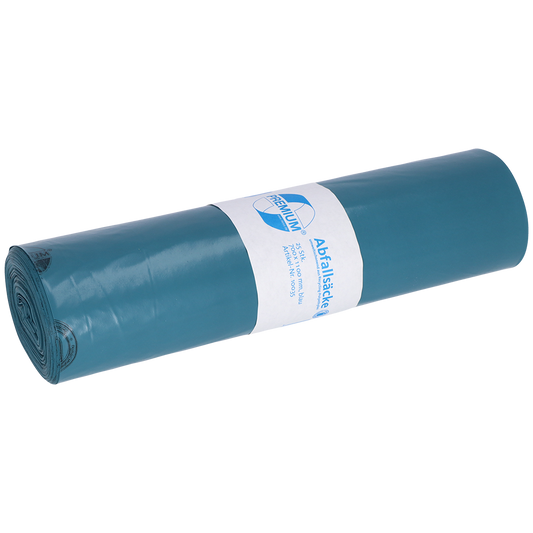 PREMIUM MÜLLSÄCKE, LDPE, 120 L, BLAU