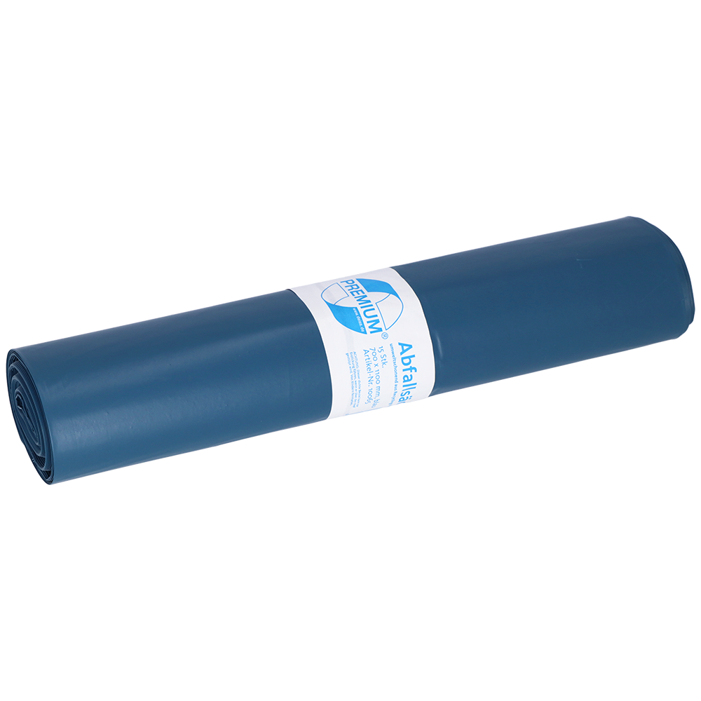 PREMIUM MÜLLSÄCKE, LDPE, 120 L, BLAU