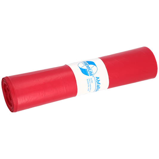 PREMIUM MÜLLSÄCKE, LDPE, 120 L, ROT