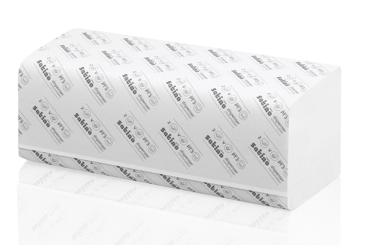 Handtuchpapier Format Tissue und Krepp V-Falz, 2-lagig, 3200 Blatt