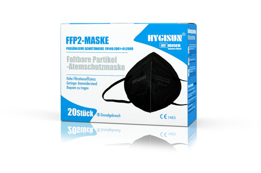 FFP2-Maske ohne Ventil schwarz