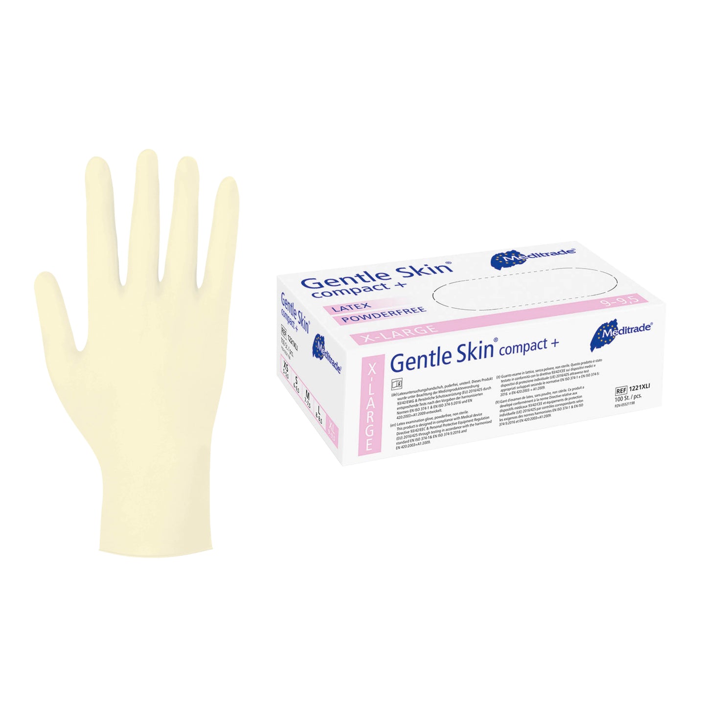 Latexhandschuhe, natur, puderfrei, GENTLE SKIN® COMPACT+