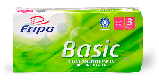 Basic Toilettenpapier, 2-lagig, 250 Blatt