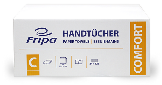 Fripa COMFORT Handtücher, 2-lagig, Z-Falz, 2250 Blatt