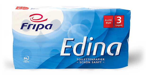 Edina® Toilettenpapiere, 2-lagig, 250 Blatt