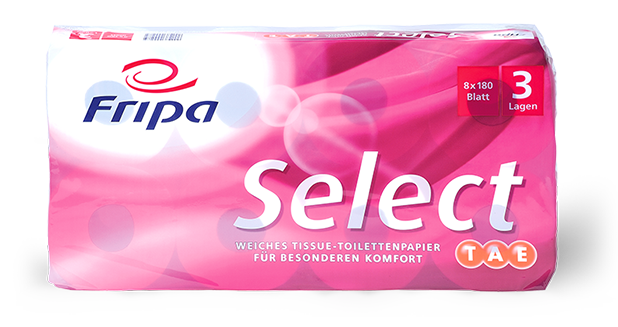Fripa Select Toilettenpapiere, 4-lagig, 160 Blatt